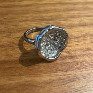 ALEXIS BITTAR Crystal Encrusted Cocktail Ring - size 6